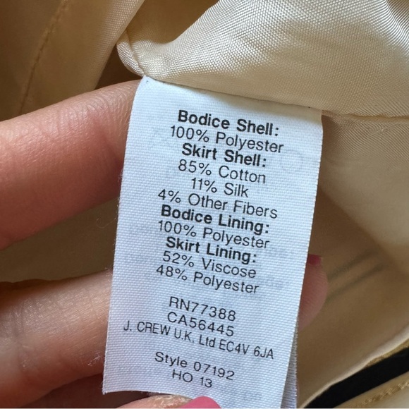 J Crew dress Sleeveless Fit & Flare Cocktail black gold cream holiday 00 - Picture 5 of 10